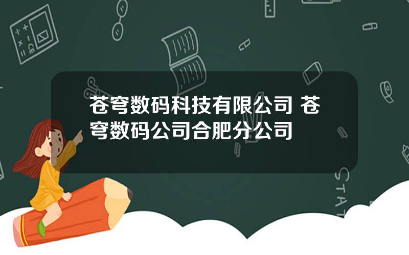 苍穹数码科技有限公司 苍穹数码公司合肥分公司